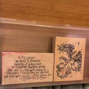 Decorative Wooden Holiday Stamps